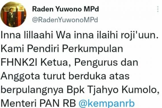 Sempat Mengira Berita Tjahjo Kumolo Meninggal Hoaks, Ketum Honorer Non-K2 Menangis - JPNN.COM