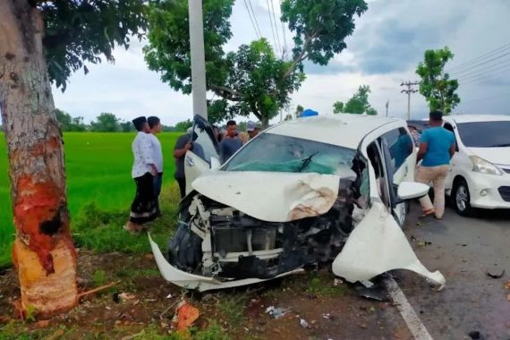 ASN Wanita Pengemudi Xenia Tabrak Pohon, Begini Kondisinya, Lihat - JPNN.COM