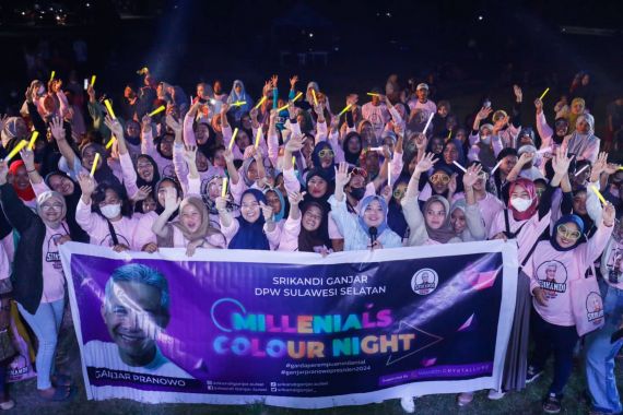 Srikandi di Sulsel Dekatkan Sosok Ganjar Lewat Keunikan Millennials Colour Night - JPNN.COM