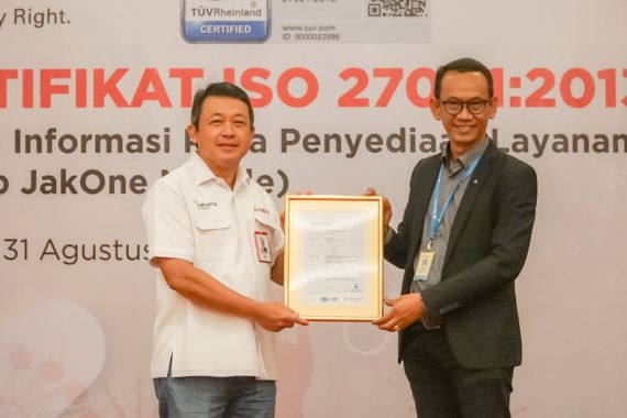 Good News, Bank DKI Terima Sertifikat Keamanan Informasi Nasabah ISO 27001 - JPNN.COM