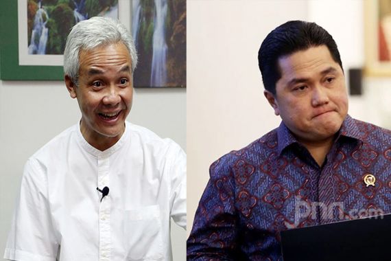 Survei Poltracking: Simulasi Ganjar Pranowo-Erick Thohir Paling Kuat, Prabowo-Puan Lemah - JPNN.COM