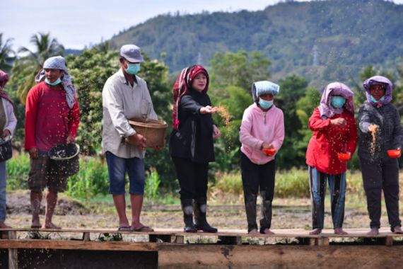 Puan Canangkan Program Dua Kali Tanam dan Panen di Toba, Warga Sambut Meriah - JPNN.COM