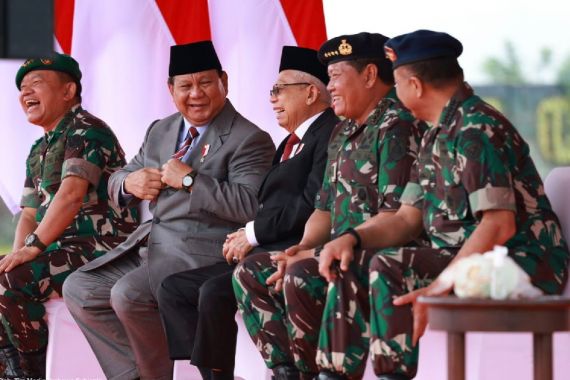 Seluruh Jenderal Penting TNI Hadir, Wapres, Prabowo, dan Dudung Tertawa Lepas, di Mana Andika? - JPNN.COM