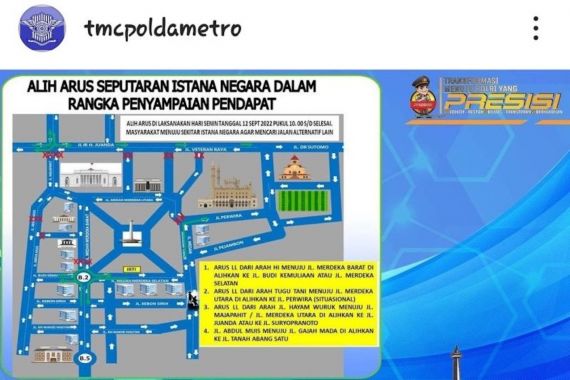 Demo Tolak Kenaikan Harga BBM di Istana, Polisi Siapkan Pengalihan Arus Lalu Lintas - JPNN.COM