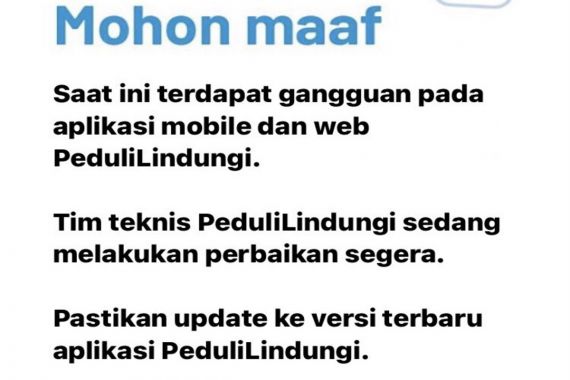 Aplikasi PeduliLindungi Sempat Error, Ternyata Ini yang Terjadi - JPNN.COM