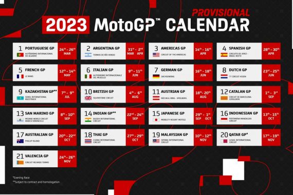 MotoGP Indonesia 2023 jadi Seri ke-16 Untuk Sementara - JPNN.COM