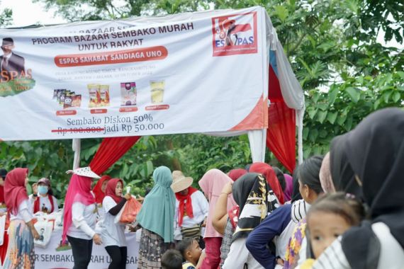 ESPAS Sahabat Sandiaga Uno Bagikan Ratusan Voucer Sembako Murah di Banten - JPNN.COM