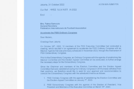 PSSI Kirimkan Surat Permohonan Percepatan Kongres ke FIFA, Ini Isinya - JPNN.COM