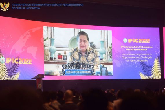 Menko Airlangga Paparkan Pentingnya Industri Kelapa Sawit Berkelanjutan di IPOC 2022 - JPNN.COM