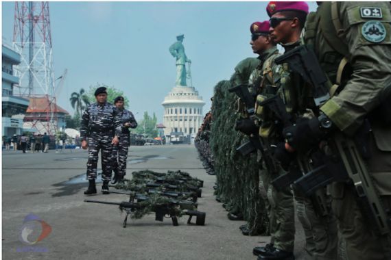 Siap Bertempur, Satgasla TNI AL Apel Gelar Pasukan Pengaman VVIP Presidensi G20 - JPNN.COM