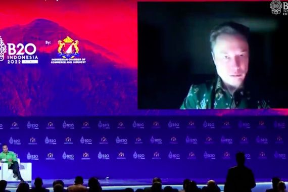 Hadir Virtual di B20 Bali, Elon Musk Pakai Batik Bomba - JPNN.COM