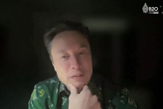 Hadir Virtual di B20, Elon Musk Mengenakan Batik Sulawesi Tengah - JPNN.COM