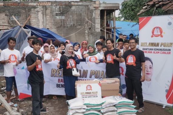 Relawan Puan Bergerak, Salurkan Bantuan untuk Korban Gempa Cianjur - JPNN.COM