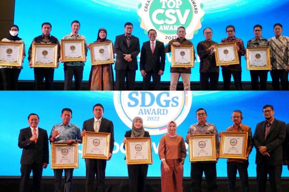 Belasan Perusahaan ini Raih Top CSV Award 2022 & Top SDGs Award 2022 - JPNN.COM