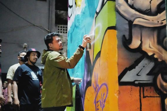 Medan Street Art Festival Mural dan Graffiti Sukses, Seniman Bangga Bobby Nasution Mewadahi Mereka - JPNN.COM