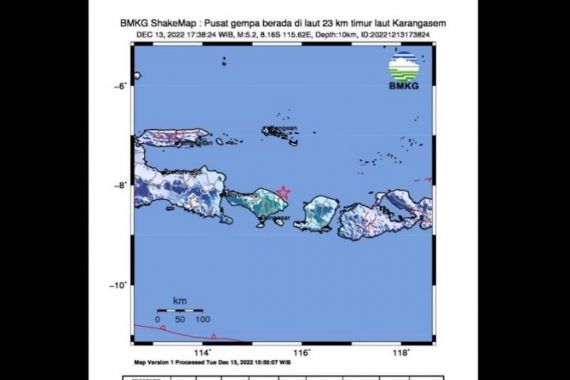 Ini Penjelasan BMKG Soal Gempa Bermagnitudo 5,2 di Bali - JPNN.COM