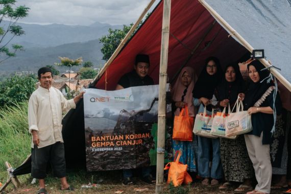 QNET Salurkan Bantuan Untuk Para Korban Gempa di Cianjur - JPNN.COM