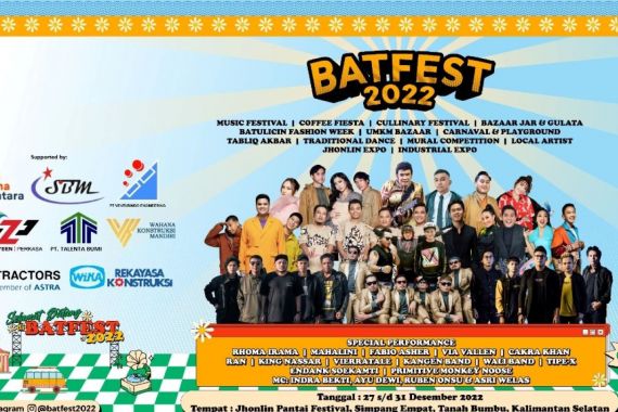 Hibur Masyarakat, Batfest 2022 Hadirkan Bazar UMKM hingga Karnaval - JPNN.COM
