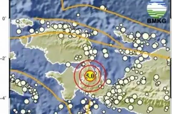 Gempa Magnitudo 5,0 Guncang Papua Barat Malam Ini - JPNN.COM