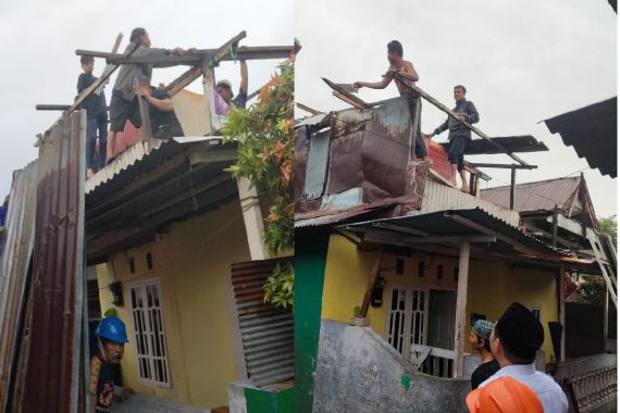 10 Rumah di Makassar Rusak Akibat Angin Puting Beliung, Lihat Penampakannya - JPNN.COM