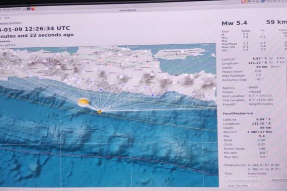 Gempa Bermagnitudo 5,6 di Pacitan, BMKG Beri Penjelasan Begini - JPNN.COM