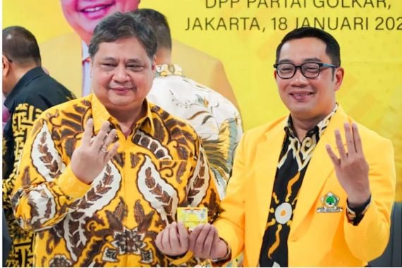 Setelah Ridwan Kamil Bergabung, Airlangga Sebut Kini Saatnya Golkar Merebut Kemenangan  - JPNN.COM