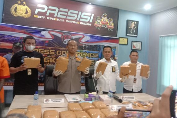 Satresnarkoba Polrestabes Palembang Menggagalkan Penyelundupan 30 Kg Ganja - JPNN.COM
