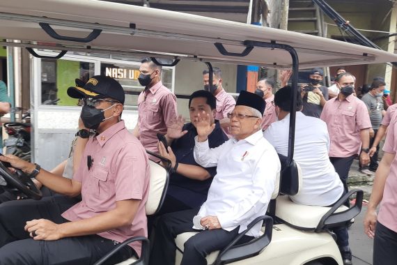 Wapres Ma'ruf Amin dan Erick Thohir Cek Lokasi Kebakaran Depot Pertamina Plumpang - JPNN.COM