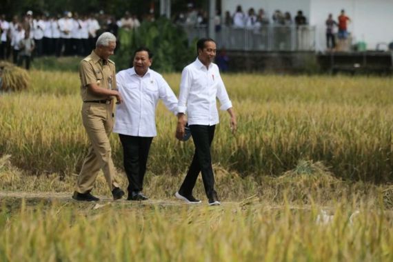 Ketika Tugiman dan Prabowo Panen Raya bersama Jokowi - JPNN.COM