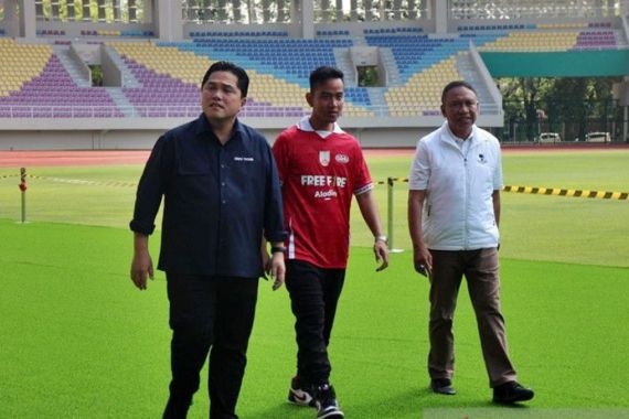 Hasrat Erick Thohir Seusai Meninjau Stadion Manahan - JPNN.COM