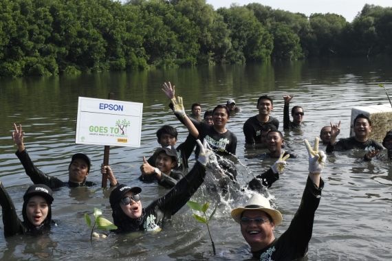 Epson Indonesia Tanam 6.000 Pohon dan Rehabilitasi Mangrove - JPNN.COM