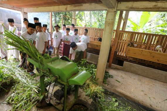 Santri Dukung Ganjar Beri Pelatihan Budi Daya Ternak Kambing di Kota Cilegon - JPNN.COM