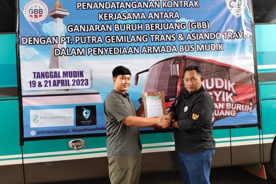 Ganjaran Buruh Berjuang Adakan Program Mudik Gratis ke Jateng, 13 Bus - JPNN.COM