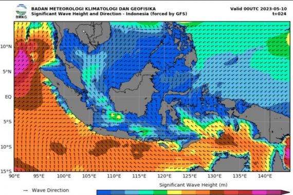Waspada, Gelombang Tinggi hingga 4 Meter Berpotensi Terjadi di Perairan Indonesia - JPNN.COM