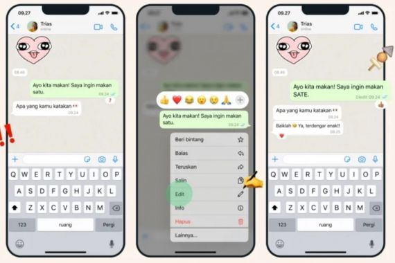 Fitur Edit Pesan WhatsApp Resmi Dirilis Dalam Versi Stabil - JPNN.COM