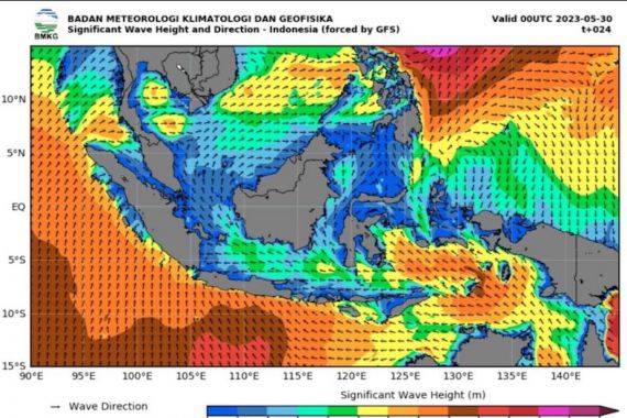 BMKG Prediksi Gelombang Tinggi Berpotensi Terjadi di Beberapa Wilayah Perairan Indonesia - JPNN.COM