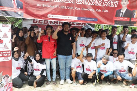 Meresmikan Posko Pemenangan Ganjar di Pati, OMG Gelar Pawai Sedekah Bumi - JPNN.COM