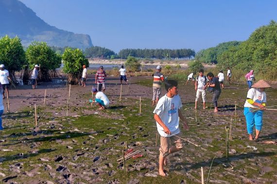 Nelayan Ganjar Gelar Aksi Menanam Mangrove Bersama Masyarakat di Pantai Pancer Puger - JPNN.COM