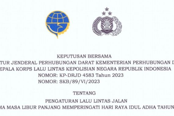 Ditjen Hubdat-Korlantas Polri Keluarkan SKB Pengaturan Lalu Lintas Selama Libur Iduladha - JPNN.COM