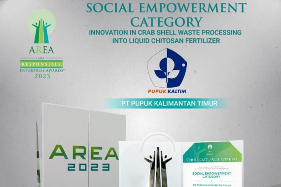 Hadirkan Inovasi Kitosan, Pupuk Kaltim Raih Penghargaan AREA 2023 - JPNN.COM