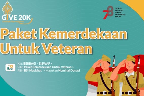 HUT ke-78 RI, BSI Tebar Paket Kemerdekaan kepada Veteran - JPNN.COM