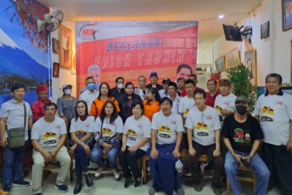 Aksi Baja NKRI Deklarasikan Dukungan untuk Erick Thohir Jadi Cawapres - JPNN.COM