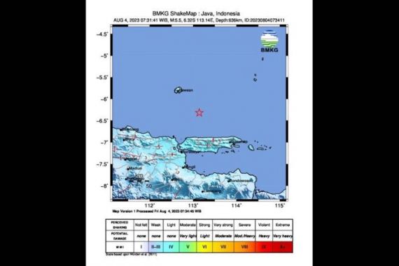 Gempa Bumi M 5,5 di Timur Laut Bangkalan, BMKG Beri Penjelasan Begini - JPNN.COM