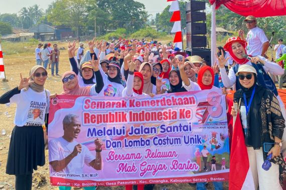 Ramaikan Kemerdekaan RI, Mak Ganjar Banten Gelar Jalan Santai Bareng Warga Serang - JPNN.COM