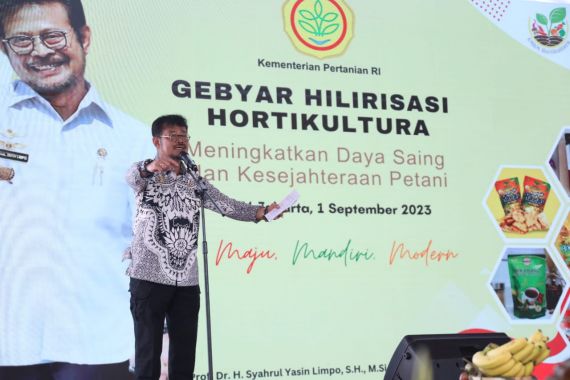 Perkuat Hilirisasi, Mentan Syahrul Buka Gebyar Hortikultura dan Luncurkan Gerakan Gloria - JPNN.COM