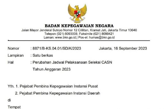 SE BKN: Pendaftaran CPNS 2023 & PPPK Ditunda, Ini Jadwal Terbaru, Lengkap! - JPNN.COM