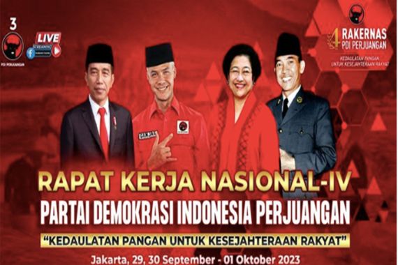 Megawati, Ganjar Pranowo, dan Jokowi Akan Berpidato di Pembukaan Rakernas PDIP - JPNN.COM