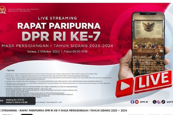 Live Streaming Rapat Paripurna DPR Pengesahan RUU ASN, Semoga PP Cepat Terbit - JPNN.COM