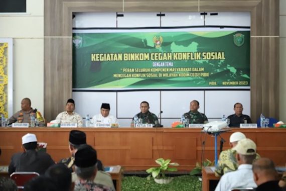 Gelar Binkom untuk Mencegah Konflik Sosial, TNI AD Libatkan Komponen Masyarakat Kabupaten Pidie - JPNN.COM
