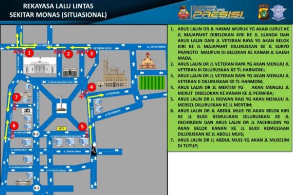 Besok Ada Munajat Kubro Bela Palestina di Monas, Polisi Lakukan Rekayasa Lalu Lintas - JPNN.COM